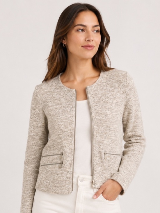 LOFT Jackets & Blazers - LOFT Lou & Grey Tan Shimmer Jacket Size Small